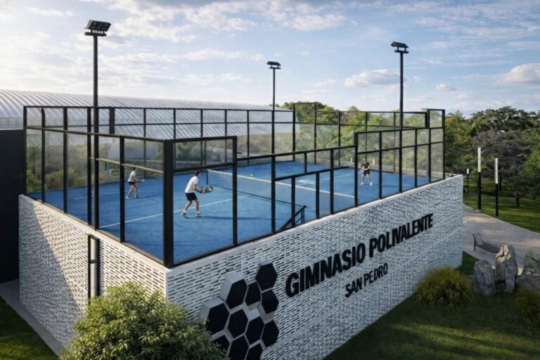 David de la Peña inicia la construcción de la Unidad Deportiva San Pedro, una obra que transforma el sur de Santiago