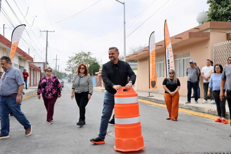 Rehabilitan calle Martín de Zavala en Cadereyta: invierten 3.5 mdp en nueva pavimentación, alumbrado y banquetas