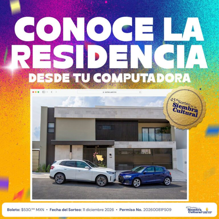 Ahora sí puedes entrar a la casa del premio… sin salir de la tuya  Recorre virtualmente la residencia del primer premio del 45° Sorteo de la Siembra Cultural UANL